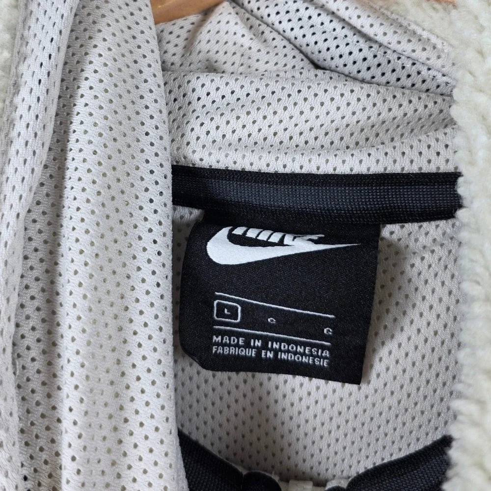 Nike Sportswear Tech Fleece Sherpa‎ ICON Hoodie Mens Large Cream Off-White Zip
